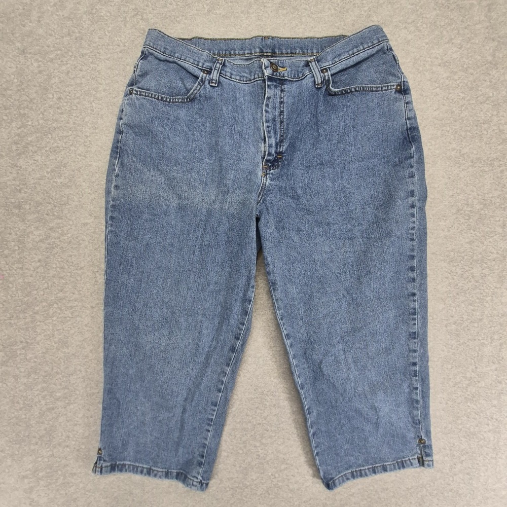 Vtg Riders By Lee Capri Jeans Women 10 Blue Denim High Rise Made Mexico 90s Mom